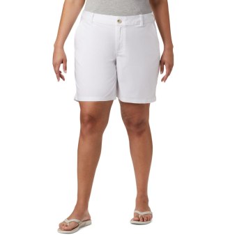 Columbia Bonehead Stretch, Pantalones Cortos Blancos Para Mujer | 714923-VNQ